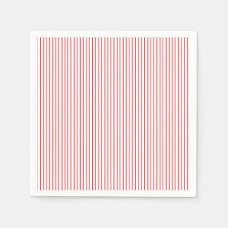 Serviette Jetable Papier à rayures rouge et blanc