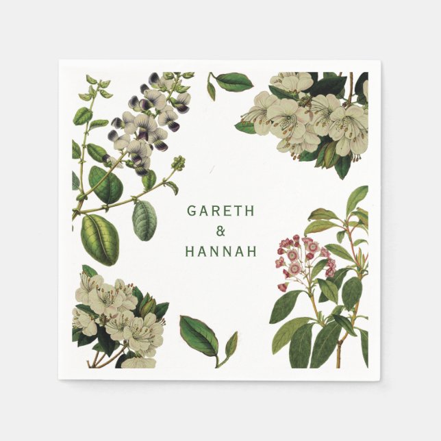 SERVIETTE JETABLE PAPIER BOTANIQUE NAPKIN (Devant)