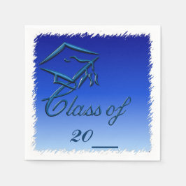 Serviette Jetable Papier de fin d'études du lycée bleu serviettes