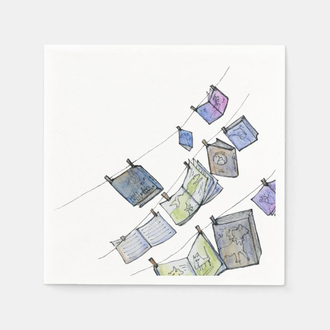 Serviette Jetable Papier de livre à accrocher Napkin (Devant)