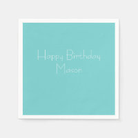 Papier de poche turquoise Sky personnalisé