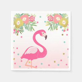 Serviette Jetable Papier Flamant rose Aloha Tropical serviettes Anni