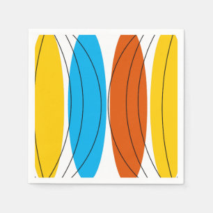 Serviette Jetable Papier Globe Stripe