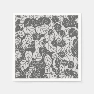 Serviette Jetable Papier japonais, gris clair et foncé / gris