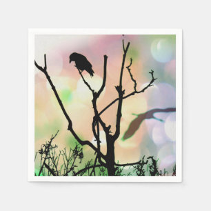 Serviette Jetable Papier Lonely Crow