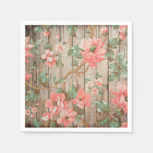 Serviette Jetable Papier Mariage Rustique Spring Blossoms