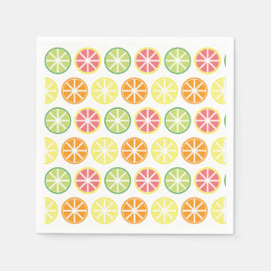 Serviette Jetable Papier Motif Citrus