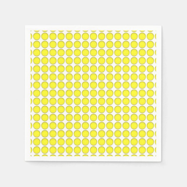 Serviette Jetable Papier Napkin - Points Jaunes (Devant)