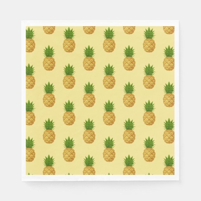 Serviette Jetable Papier Napkins-Ananas (Devant)