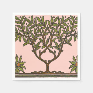 Serviette Jetable Papier peint frise d'arbre de William Morris