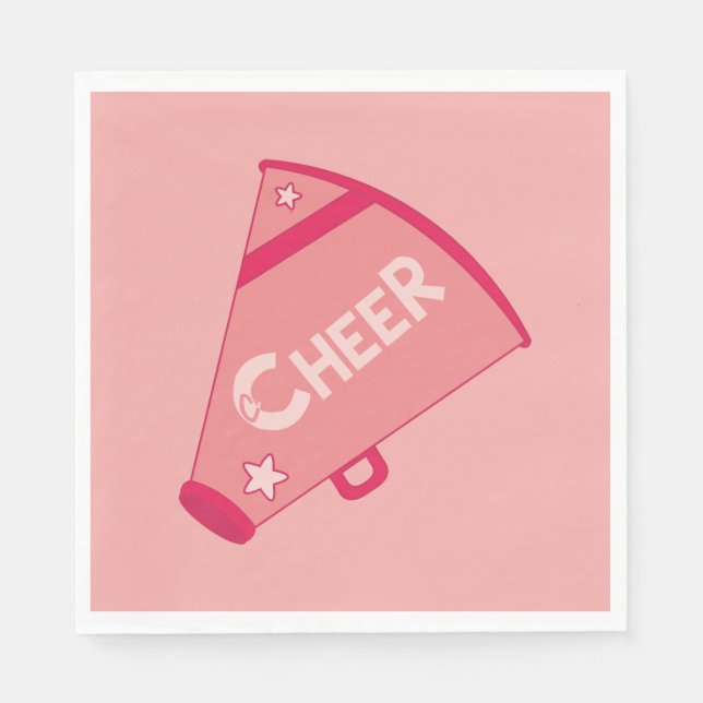Serviette Jetable Papier Pom-pom girl rose KRW (Devant)