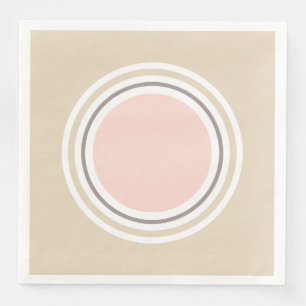 Serviette Jetable Papier rose et beige