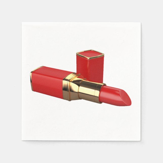 Serviette Jetable Papier rouge à lèvres (Devant)