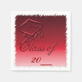Serviette Jetable Papier rouge de fin d'études secondaires Napkins