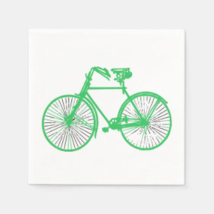 Serviette Jetable papier serviettes vélo blanc vert