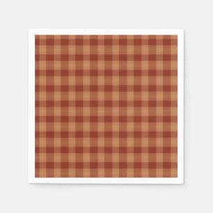 Serviette Jetable Papier Tan Tartan