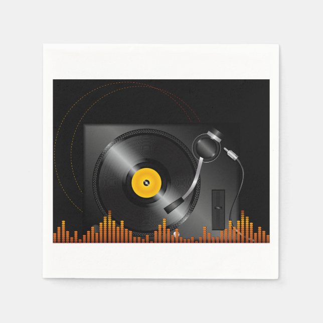 Serviette Jetable Papier Tourne-disque (Devant)