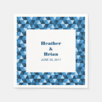 Papier triangles géométriques bleu