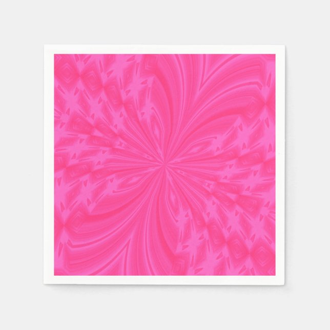 Serviette Jetable Papillon Abstrait, PINK-PAPIER CLAIR NAPKINS (Devant)