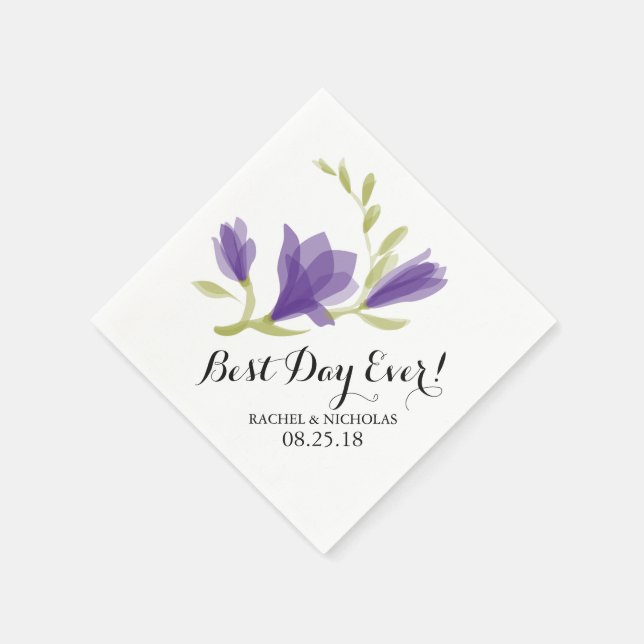 Serviette Jetable Parfum Freesia Petals | Meilleur Jour Jamais ! (Coin)
