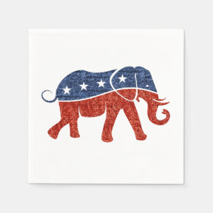 Serviette Jetable parties scintillant des serviettes républicaines e