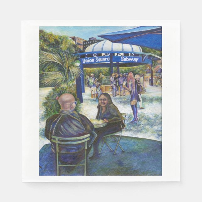 Serviette Jetable Passionnés Jouer dans le parc, New York (Devant)