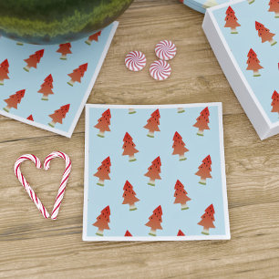 Serviette Jetable Pastèque Noël Arbre Motif Papier Napkins