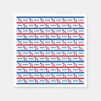 Serviette Jetable Patriotique 2020 Démocrate Donkey Stripes