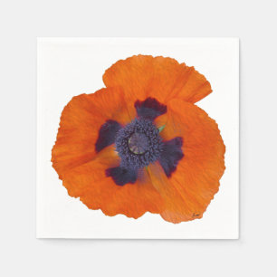 Serviette Jetable Pavot orange écarlate 1