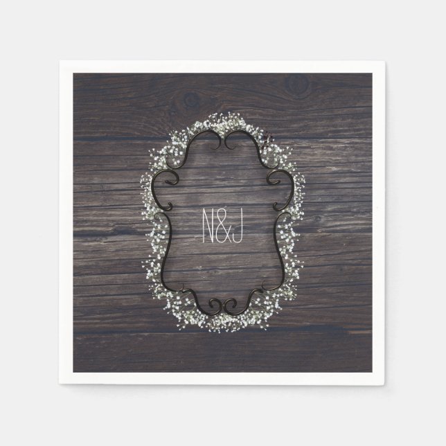 Serviette Jetable Pays rustique Western Babys Respiration & Bois (Devant)