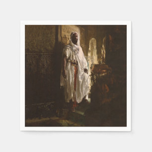 Serviette Jetable Peinture en chef maure africaine Portrait