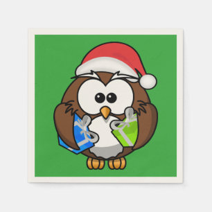 SERVIETTE JETABLE PÈRE NOËL OWL