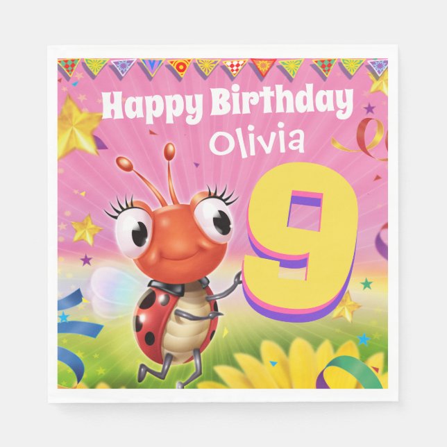 Serviette Jetable Personnalisé Anniversaire de la fête de papier fil (Devant)
