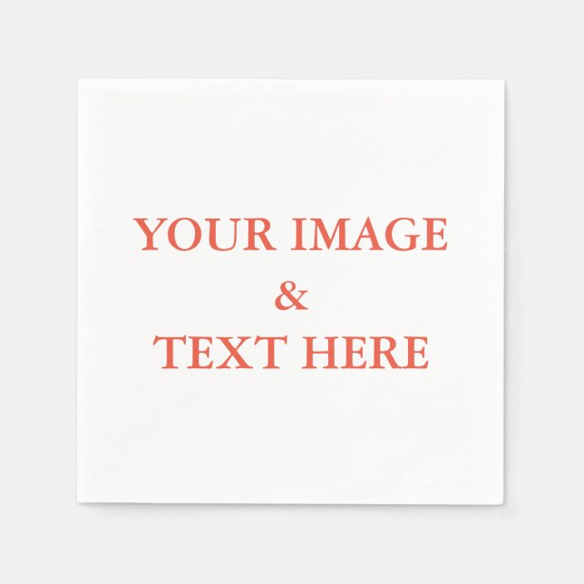 Serviette Jetable Personnalisé Personnalisé Votre Propre Photo & Tex (Devant)