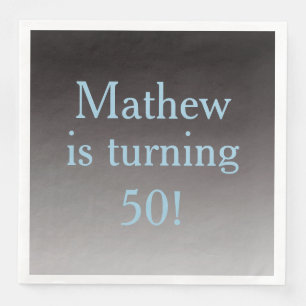 Serviette Jetable Personnalisé "Turning 50" 50e anniversaire
