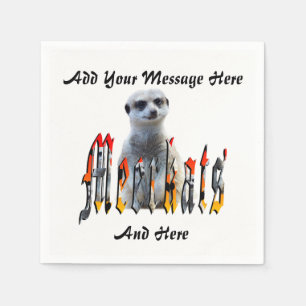 Serviette Jetable Personnalisez Ce Modèle Meerkat Et Logo,