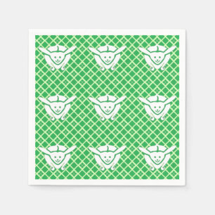 Serviette Jetable Petit lapin japonais, vert