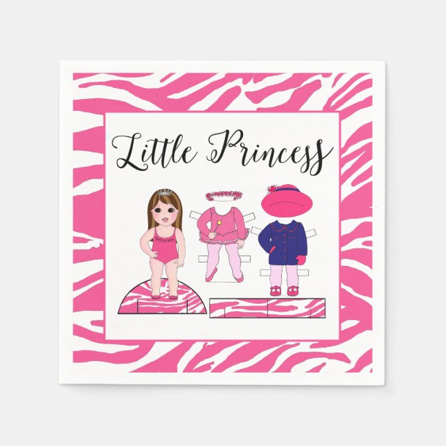 Serviette Jetable "Petite princesse" (Devant)