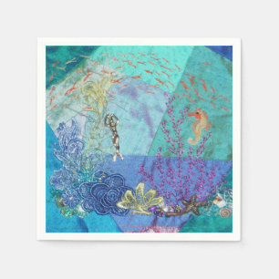 Serviette Jetable Petite Sirène