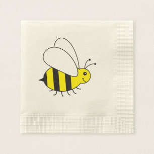 Serviette Jetable Petits occupés gaffent l'abeille