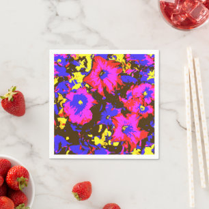 SERVIETTE JETABLE PETUNIAS