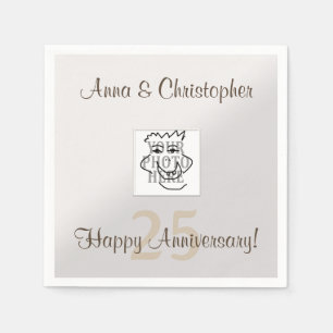 Serviette Jetable Photo d'anniversaire et argent personnels des