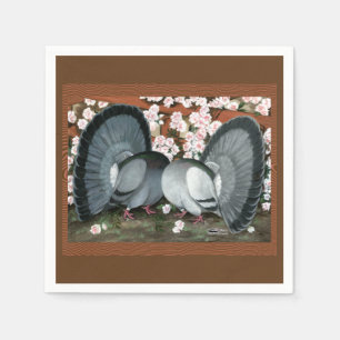 Serviette Jetable Pigeons fantastiques jumelés