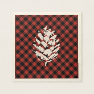Serviette Jetable Pinecone Plaid Buffalo