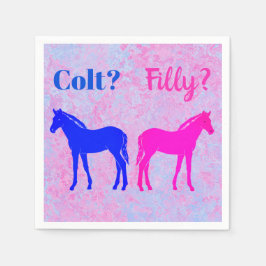 Serviette Jetable Pink Filly & Colt Bleu Style occidental Révélation
