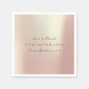 Serviette Jetable Pink Rose Gold Blush Metallic Minimal Party Event