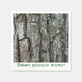 Serviette Jetable Pique-nique Old Pine Bark