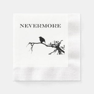 Serviette Jetable Plus jamais conception de Raven Edgar Allan Poe