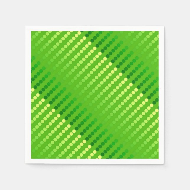 Serviette Jetable Points satinés - nuances vert citron (Devant)
