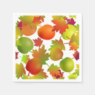 Serviette Jetable Pommes et feuille du marché de l'agriculteur
